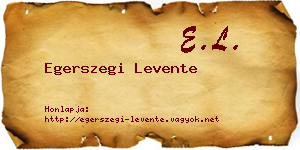 Egerszegi Levente névjegykártya